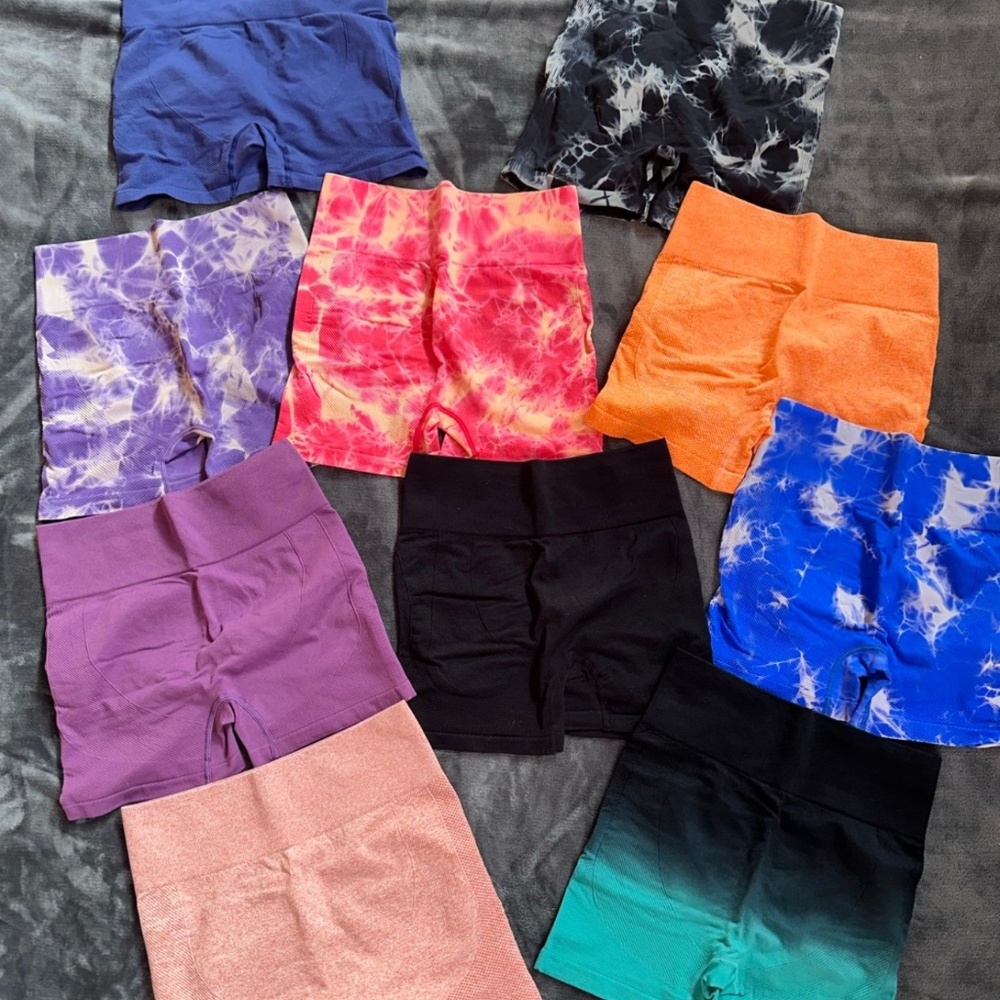 SHEIN scrunch shorts bundle (10)
